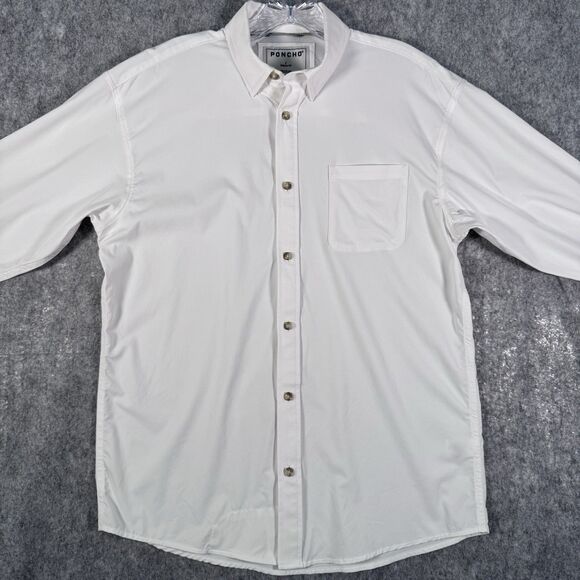 Poncho Outdoors Shirt Mens Size Small Long Sleeve Button Down Shirt Lightweight - Picture 4 of 10